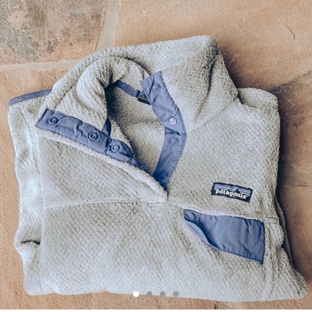 Gray and purple authentic Patagonia pullover